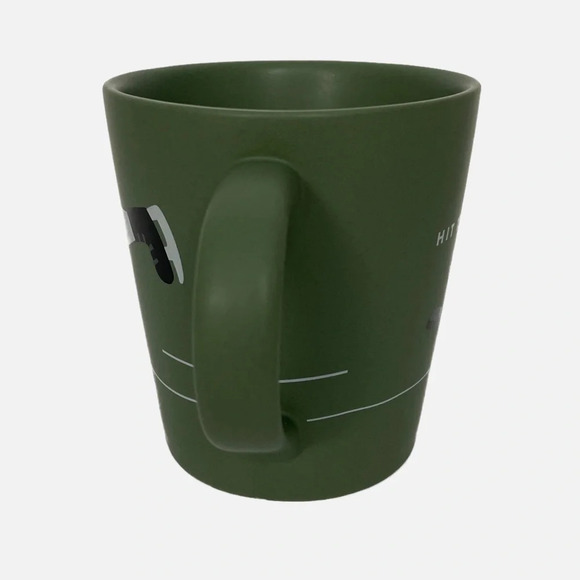 Indigo Mug Hit the Ice Coffee Tea Hockey Green Ceramic EUC - Picture 3 of 9